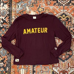 Tracksmith Grayboy Long Sleeve Amateur Red | Size S